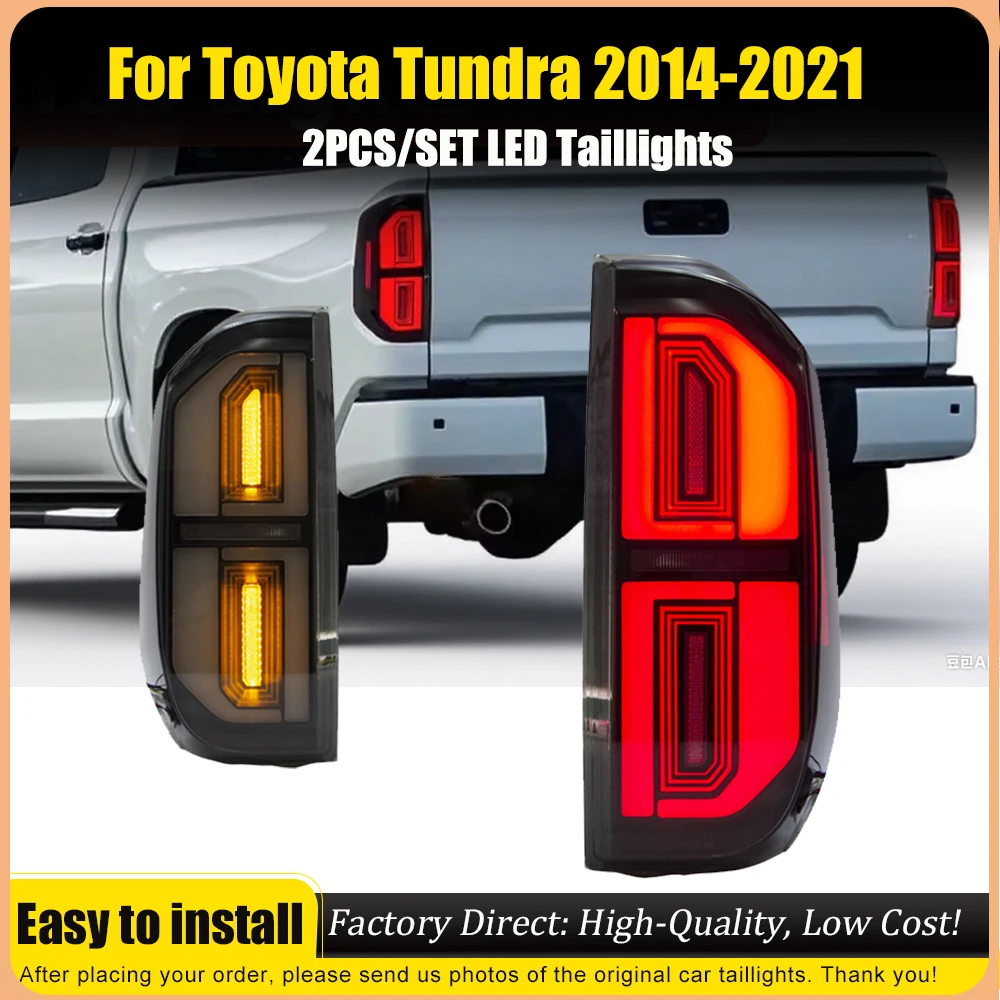 

Car LED Tail Lamps Assembly For Toyota Tundra 2014-2021 LED Tail Lights Auto Rear Back Lamps Fog Brake Turn Signal Accessories