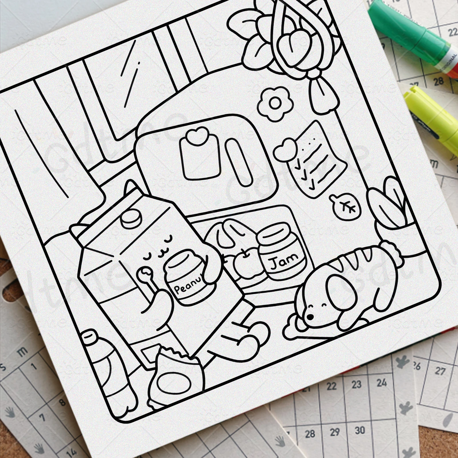 BREAKFAST CLUB Malbuch mit kräftigen, einfachen Mustern für Erwachsene, niedliches Zeichenbuch, perfektes Geschenk für Party und Geburtstag ﻿ – Detail 4