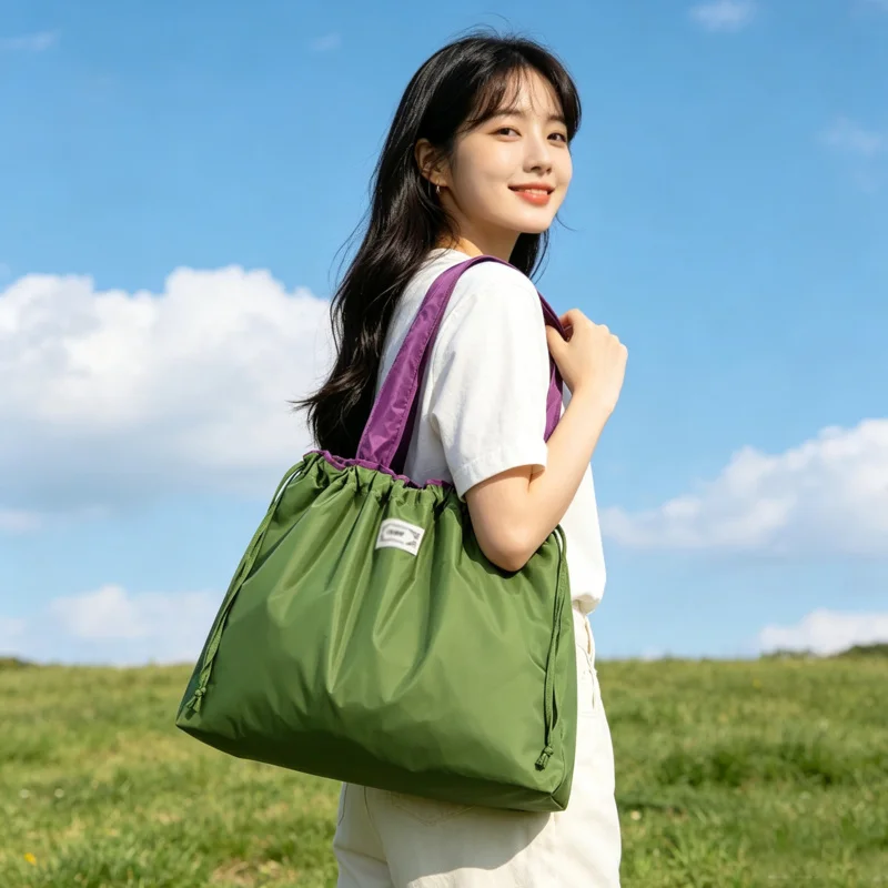 Large-capacity mommy Bag, Women's Foldable Tote Bag, Supermarket Shopping Bag, Travel Storage Bag, Fashionable Portable Grocery