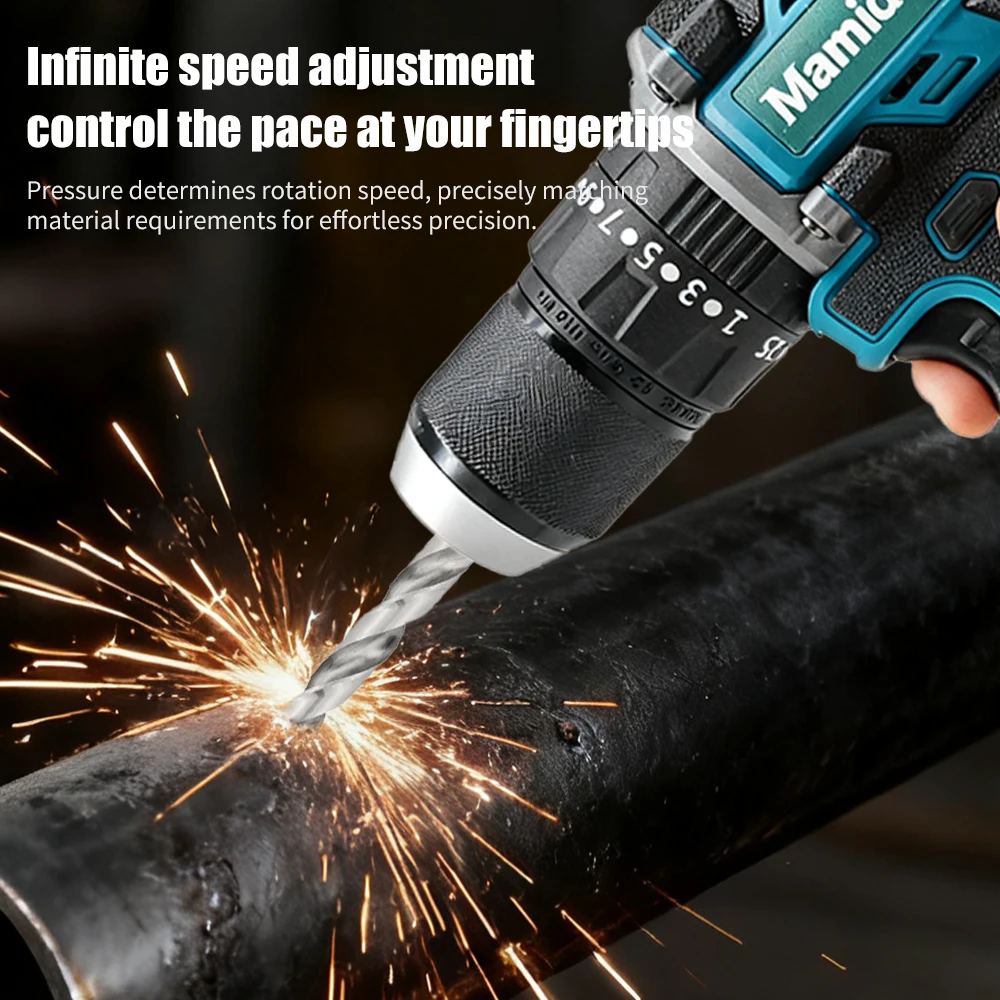 Mamidw 120N.M 2000RPM brushless electric drill, ergonomic design, durable structure, For Makita 18v Battery PIN
