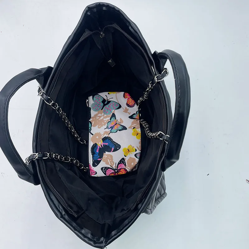 

2-piece set of women's shoulder bag high-quality chain crossbody bag wallet storage bag 2025 new tote bag
