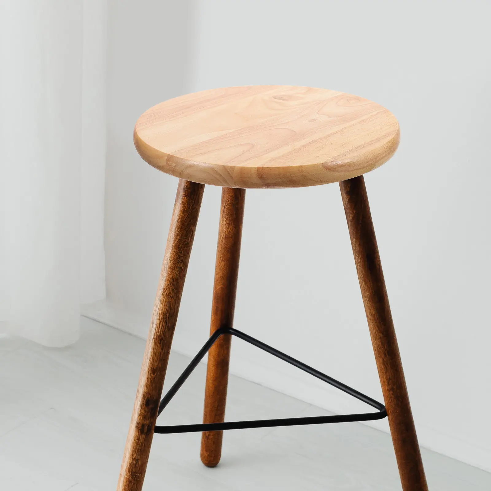 Replacement Round Wooden Stool Seat for Home Bar Canteen Easy Clean Scratch Resistant Decorative Chair Seating Part Stool