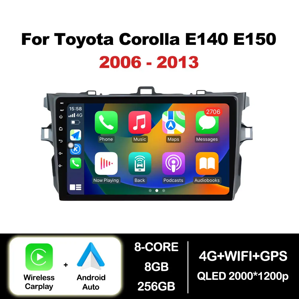 

Мультимедийная система на Android для Toyota Corolla E140, E150, 2006 - 2013 гг.