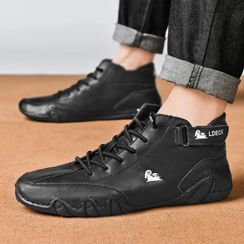Herenlaarzen Casual motorfiets winterschoenen 2023 Waterdichte hoge sneakers Luxe schoenen
