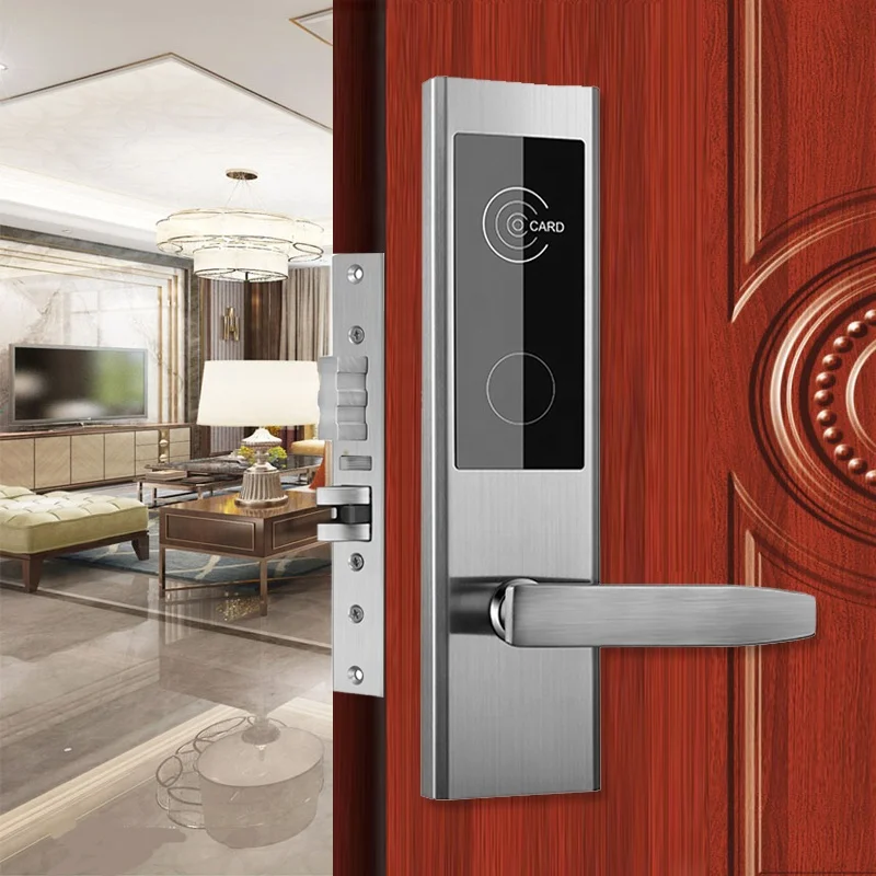 

Battery Operated Electronic Door Lock Smart Key Card Door Lock Hotel Door Lock System