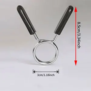Barra Haltere Barbell, Clipe De Primavera, Fivela Anti-Solta, Buraco De Tamanho Especial, Diâmetro 2.5 cm, 1 Pc 12 principais vendas barra para halteres com rosca - №4