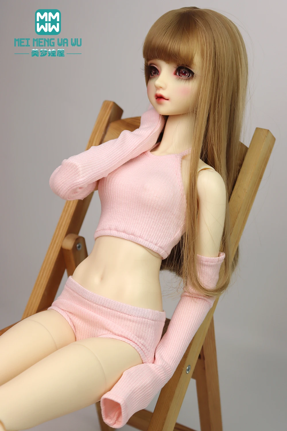 おもちゃ人形服　おしゃれなランジェリーセット　ピンク、白、グレー　60cm DD SD 1/3 BJDドール　球体関節人形アクセサリー
