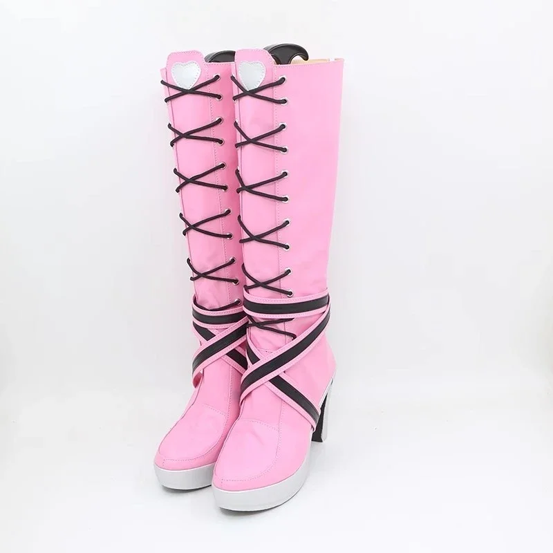 Anime Monster High Sofia cosplay scarpe stivali rosa stivale lungo Laura gioco di ruolo uniforme Halloween Carnival party outfit puntelli