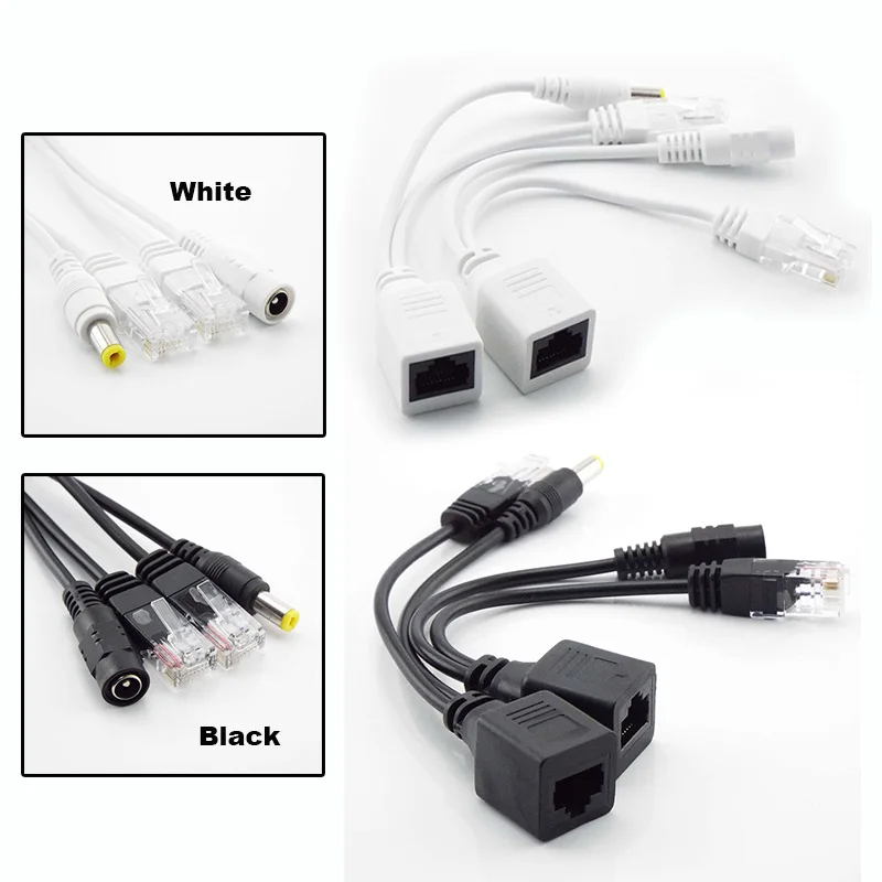 POE Passive Power RJ45 DC Over Ethernet Adapter Cable POE Splitter Injector Supply Module 12-48v For IP CCTV Camea k5