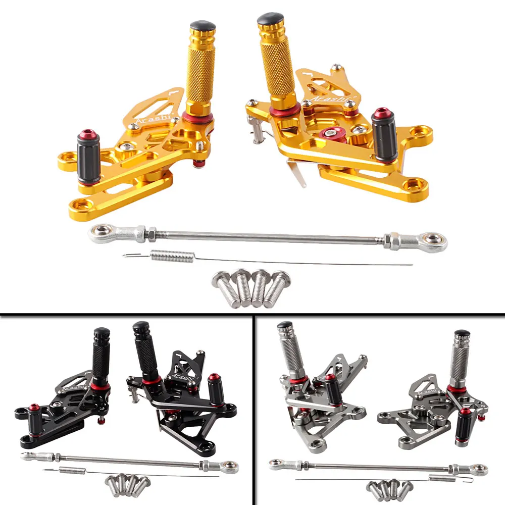 Motorcycle Adjustable Rear Set Footrests Foot Pegs Assembly 1Pair For Honda CBR 250R CBR250R 2010 2011 2012 2013 2014