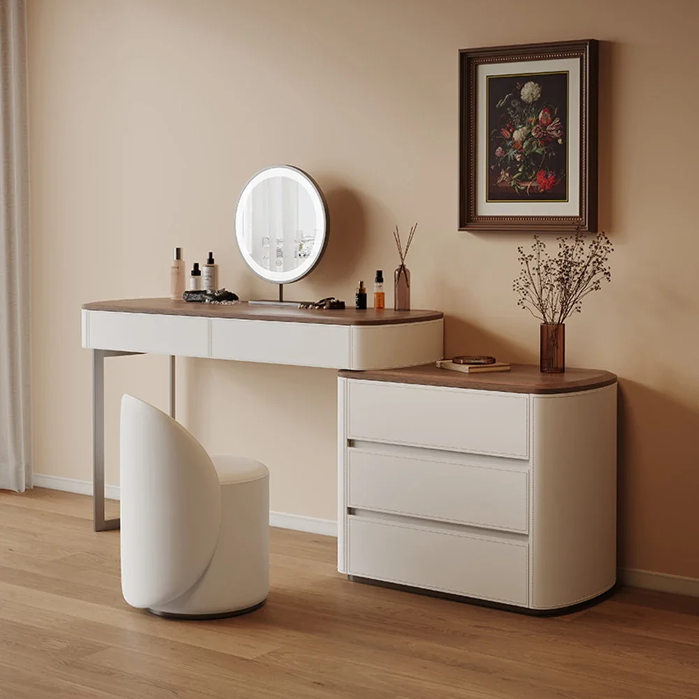 

Modern Nordic Dressing Table Light Bedroom Apartment Storage Beauty Dressing Table Drawer Luxury Led Schminktisch Furnitures