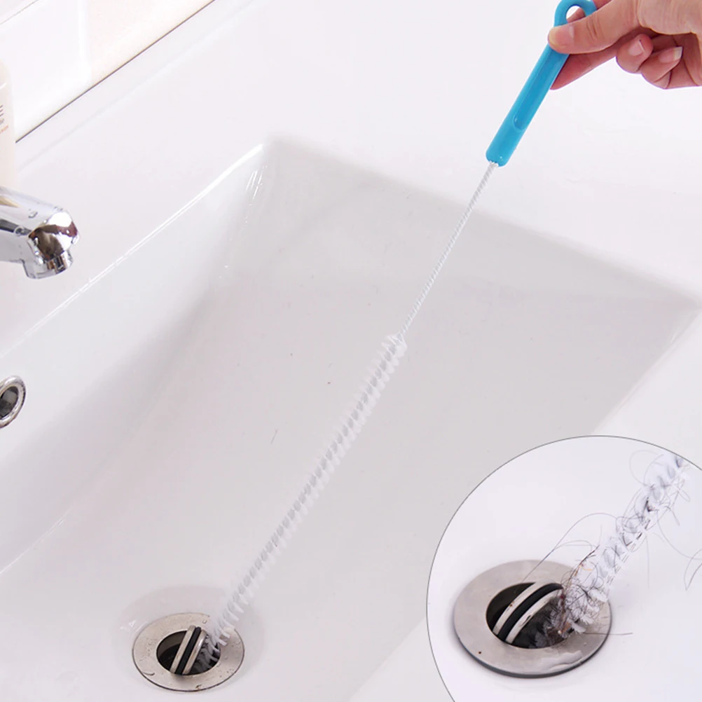 

3pcs Drain Dredging Tool Hair Removal Pipeline Unclogger Iron Nylon Material Kitchen Bathrooms Slow Moving Sink Cleaner Sewer