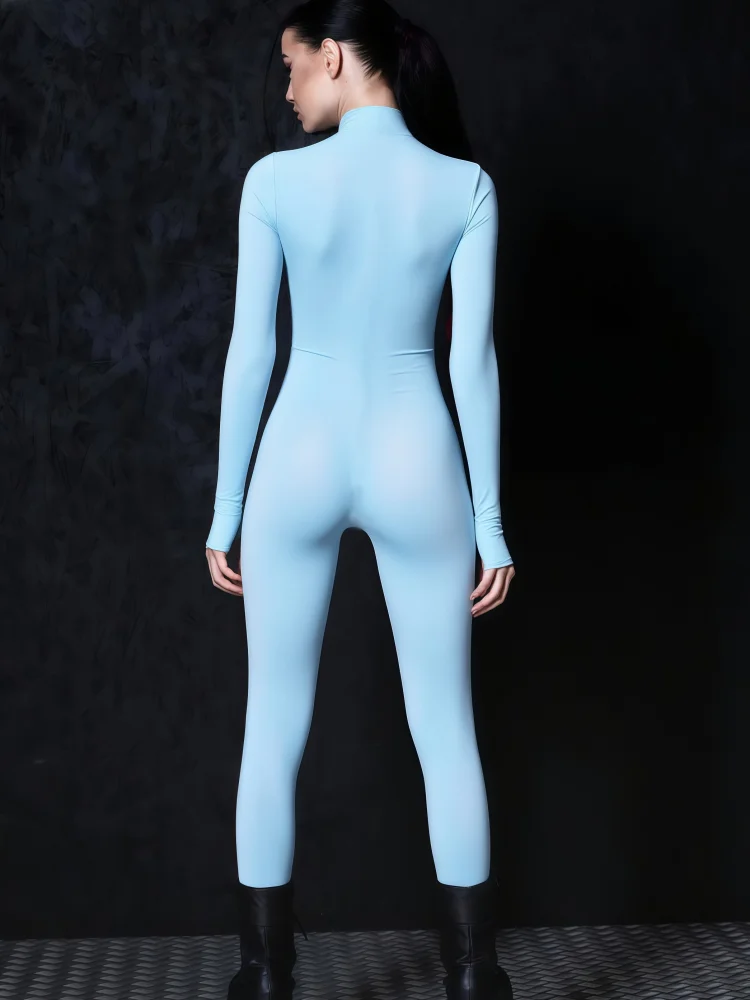 Paar-Muskel-Overall in Blau, Erwachsenen-Anime-Rollenspiel-Kostüm, Halloween-Party-Verkleidung, Damen-Slim-Fit-Overall, Bühnenkostüm – Detail 3