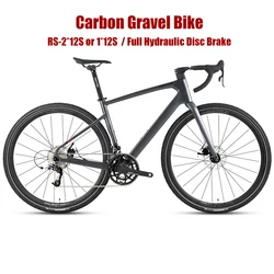 Twitter GRAVEL V1 700*38C Carbon Fiber Gravel Bike SENSAH 12S 24S Hydraulic Disc Brake Off-Road Bicicleta Bicycles For Adults
