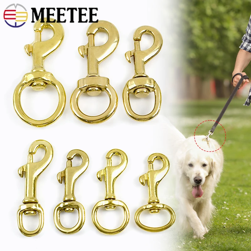 1/2 قطعة حلقة تسلق نحاسية قطب المفاجئة هوك الترباس الزناد كليب الجلود الحرفية حقيبة حزام أجزاء كلب المقود المشبك تسخير اكسسوارات #6