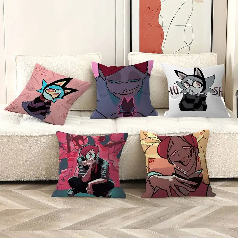 

Popular Animation P-PSYCHOCUTIES Cushion Cover Pillowcase Upholstery Sofa Throw Pillow Home Decor Pillowcas