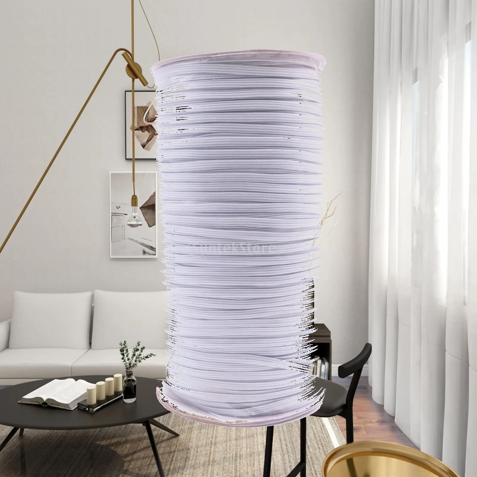 Braided Elastic Tape Roll Stretchy Waistband Ribbon for Sewing Cuffs and Gift Wrapping Flexible Fabric Trim for Long Lasting
