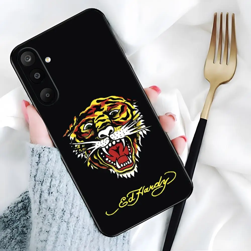 Brands Ed Hardy Phone Case For Samsung S26 S25 Edge S24 S23 S22 S21 Ultra Plus Fe A55 56 15 4G 5G Galaxy Silicon Cover
