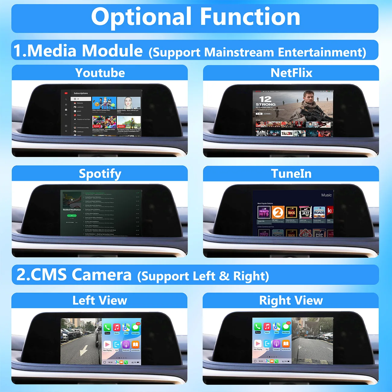 وحدة CarPlay اللاسلكية لكزس IS CT 2014-2020 لوحة اللمس الصغيرة أو عصا التحكم مع أندرويد Auto AirPlay Car Play CMS Support YT #5