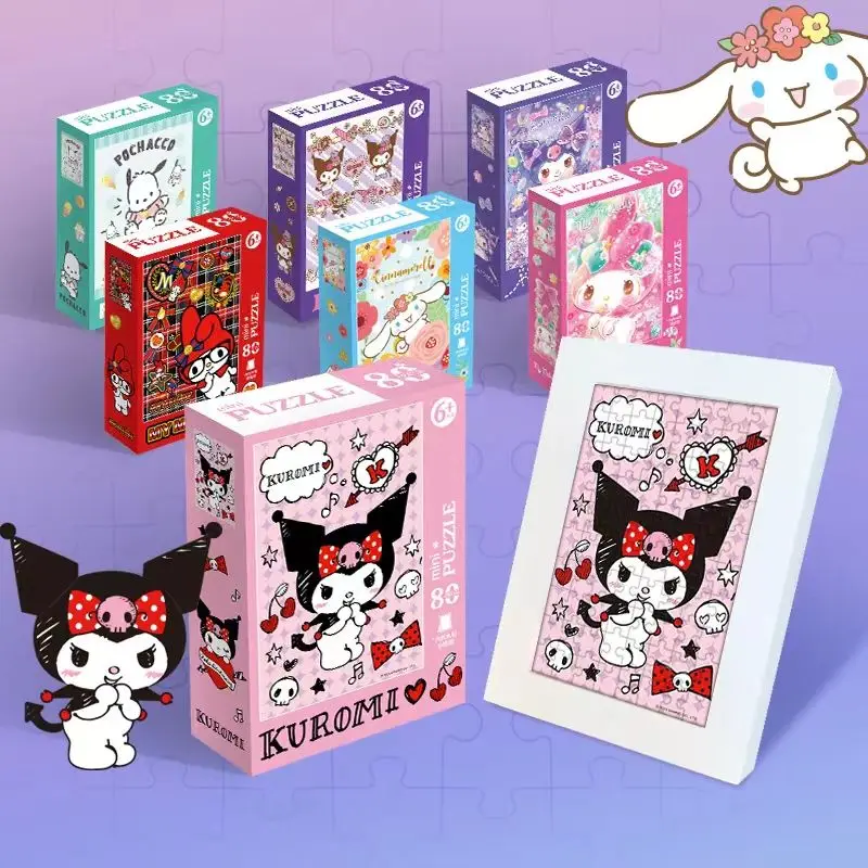 

Sanrio My Melody Kuromi Creative Puzzle Cartoon Cinnamoroll Pochacco Puzzle Children DIY Toys Boys and Girls Birthday Gifts