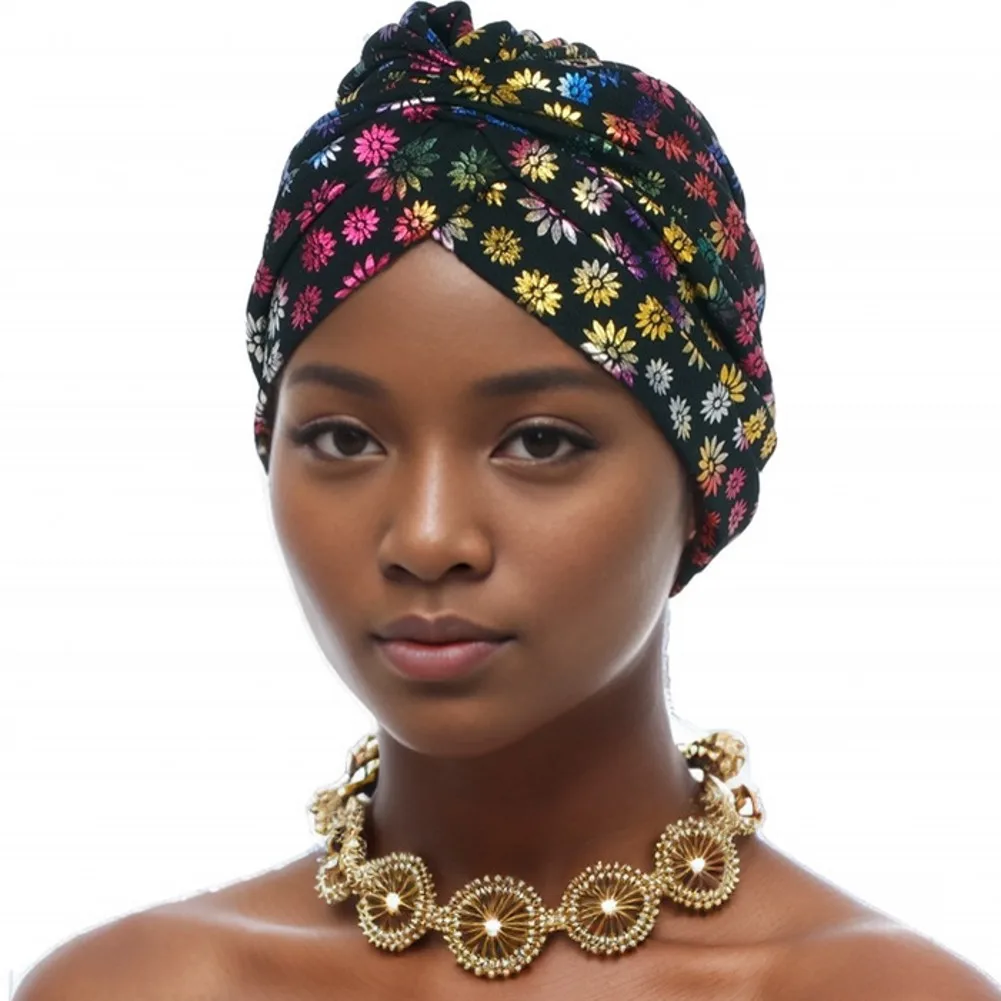 

New African Auto Gele Headtie Nigerian Wedding Gele Muslim Turban Cap Arab India Hat Female Head Wraps Turbante Mujer