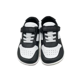 Tipsietoes Neuer 2025, Frühjahrsschuh aus echtem Leder für Mädchen und Jungen, Kinder, Barfuß-Sneaker, leicht, minimalistisch, elastisches Band