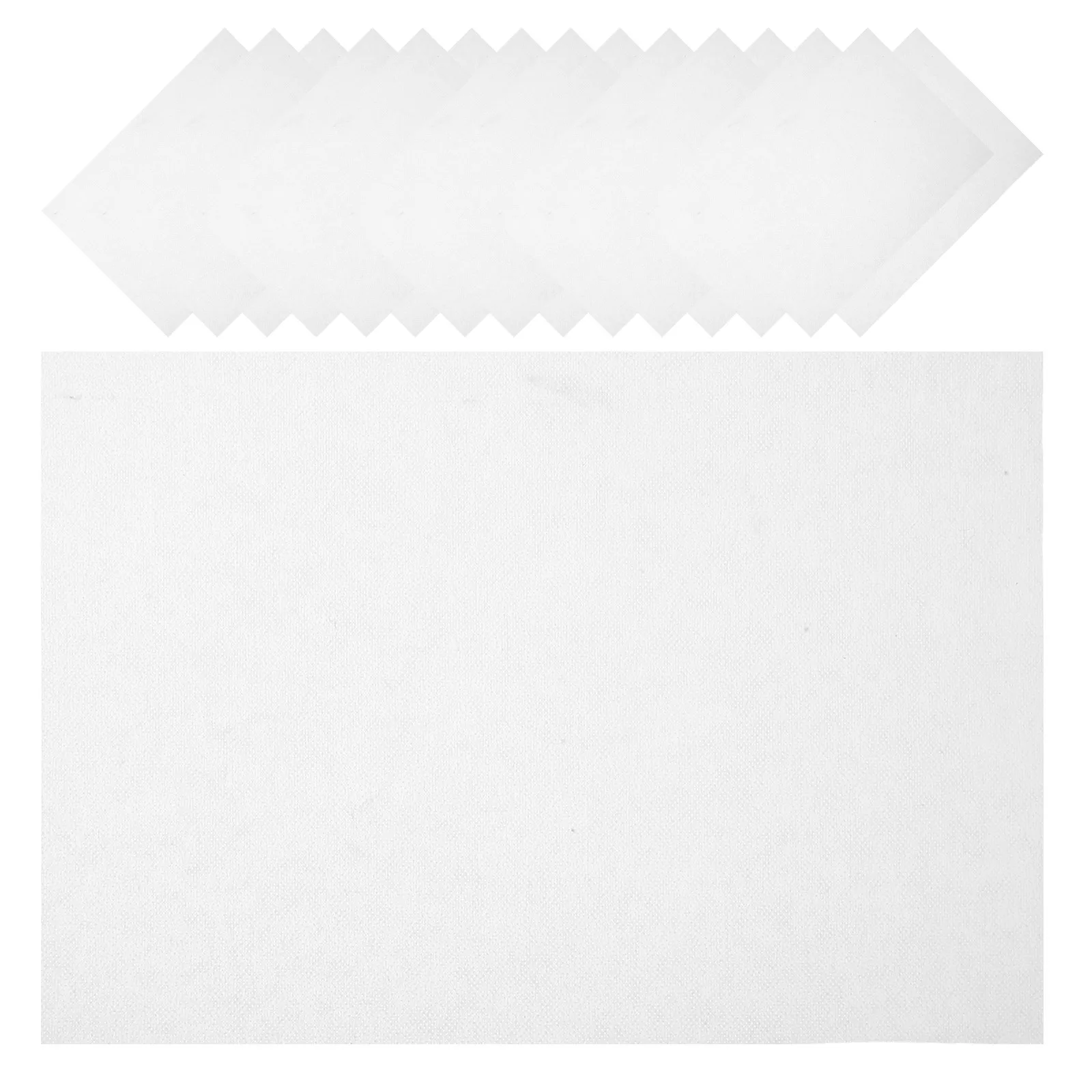 24Pcs Fusible Interlining Non-Woven Medium Weight White 12.2x8.27in Iron-on Fabric Interfacing for Sewing Shirt Tailor Quilting