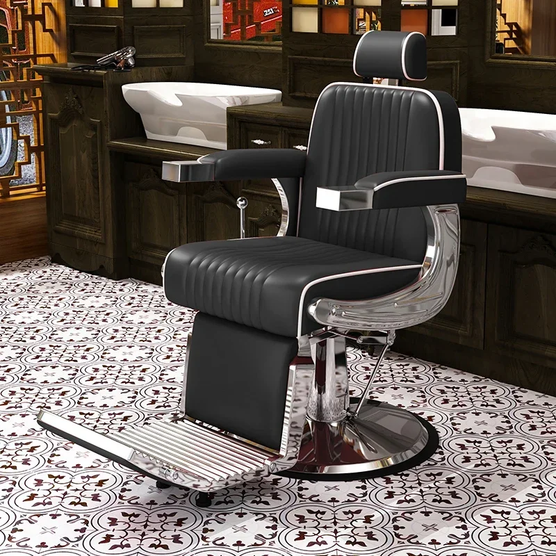 Swivel Professional Barber Chair Luxury Lift Barber Chair Shave Perm Cadeira De Barbeiro Beauty Furniture GM212 Barbershop