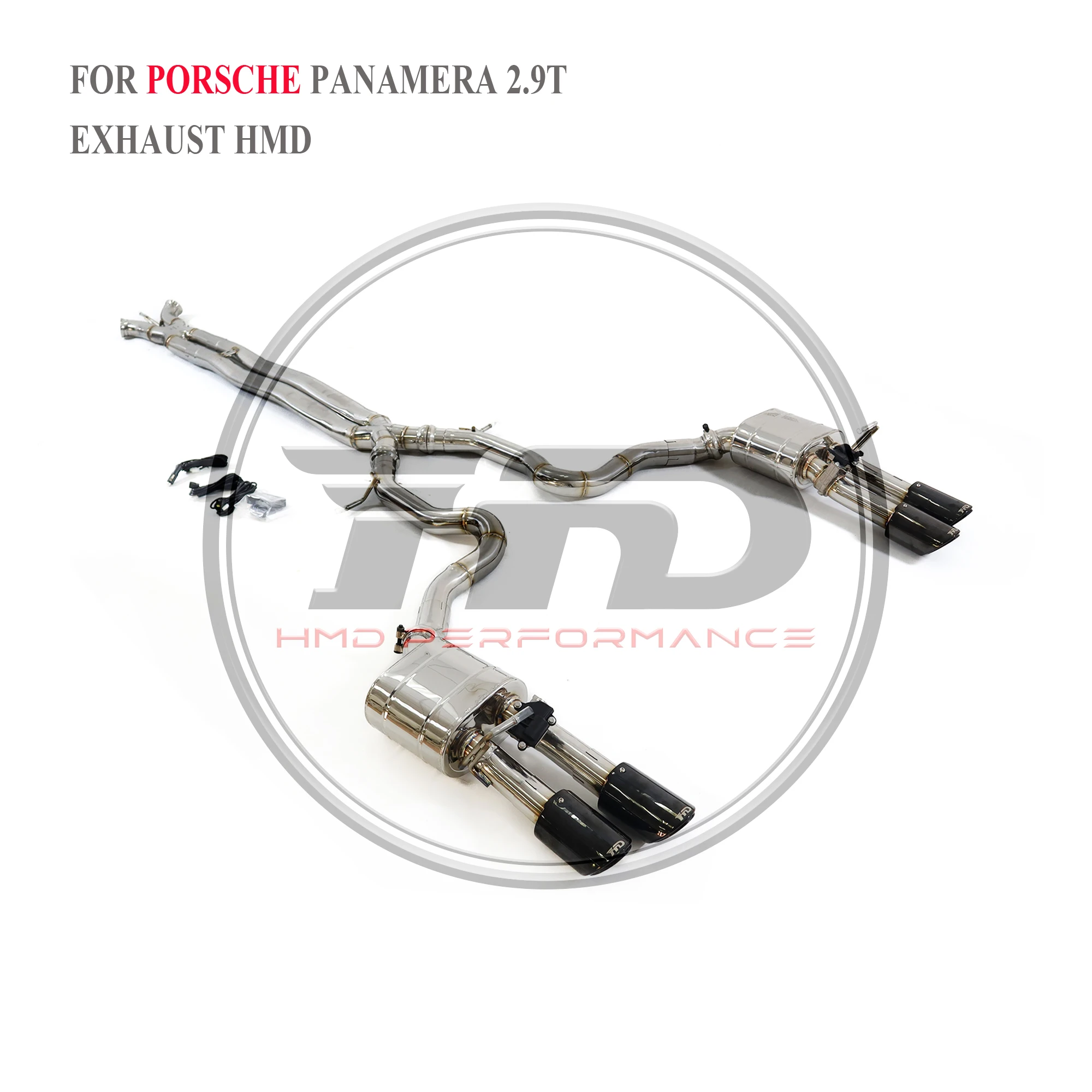 HMD Stainless Steel Exhaust System Performance Catback For Porsche Panamera E-Hybrid 971 2.9T Car Electronic Valve Muffler