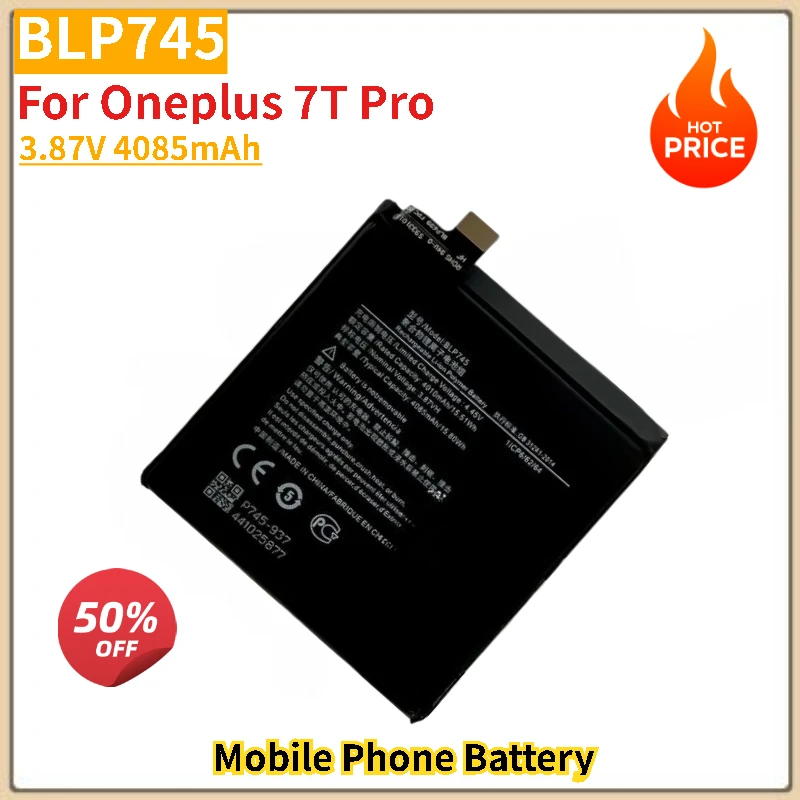 

BLP745 Battery 3.87V 4085mAh For Oneplus 7T Pro Mobile Phone Replacement Battery Replacement Battery Brand-New High Quality