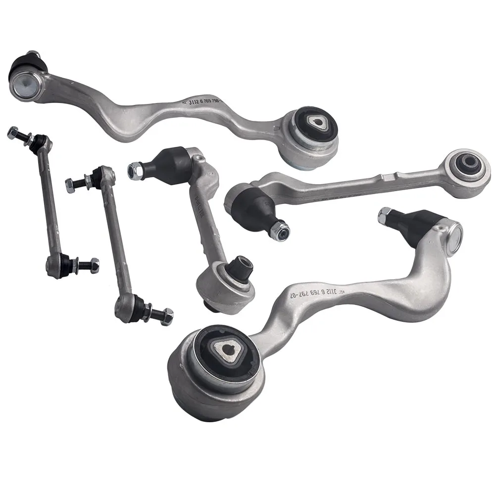 6pcs Front Forward & Rearward Control Arms & Sway Bar Links Set For BMW 330i 328i 335i 135i 335d