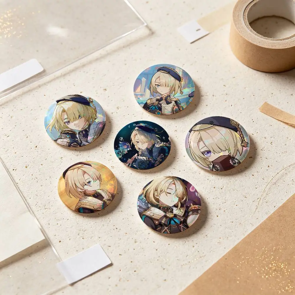 Freminet Genshin Impact Badges 25 32 44 58 75 Mm Round Cosplay Pin Bag Decor Fans Collect Friends Gifts Brooch Souvenir