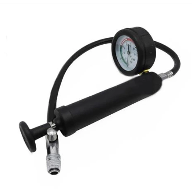 Detector de Vazamento do Tanque Água à Prova de Choque Dial Medidor Pressão do Carro Tester Sistema Refrigeração Bomba de Pressão do Radiador
