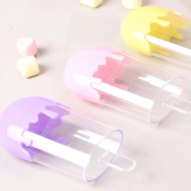 

12Pcs Ice Cream Shape Candy Box Plastic Candy Case Transparent Candy Container 11*5cm bottle