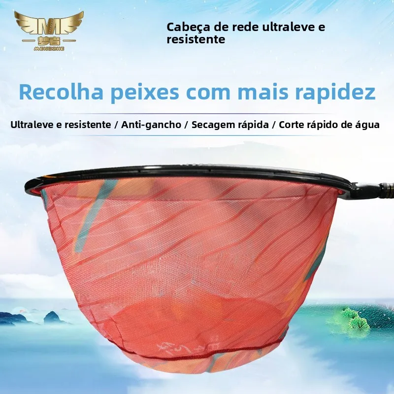 dreamer-ice-blue-orange-filet-de-peche-rond-anti-saut-avec-tete-de-filet-en-carbone-noir-pour-la-peche-en-fosse-competitif-anti-blocage-sechage-rapide-equipement-de-peche