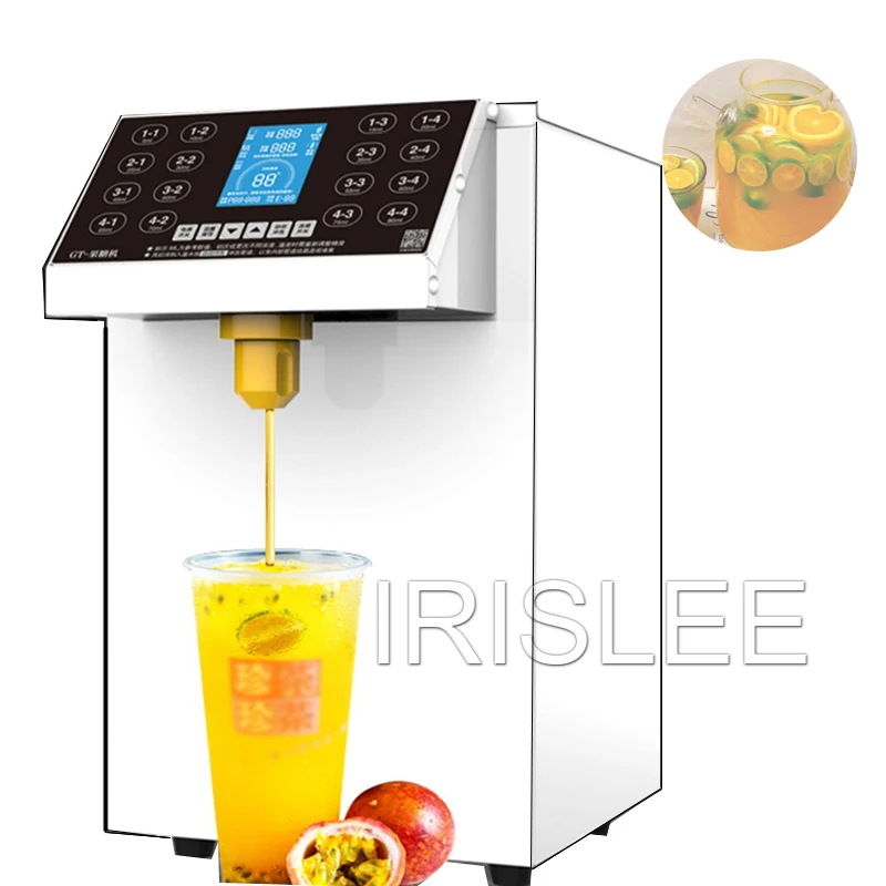 220V Commercial Fructose Machine 16 Grid Microcomputer Fructose 8L Capacity Quantitative Machine Milk Tea Equipment