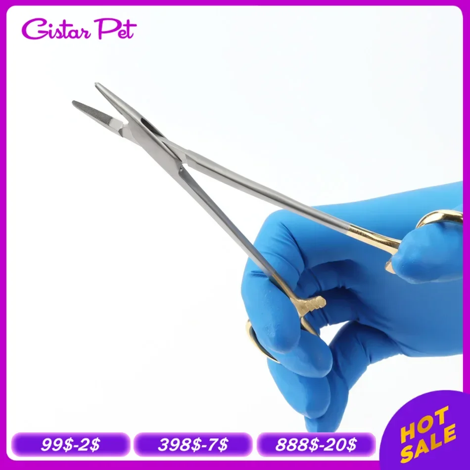 

Veterinary TC Needle Holder Reusable Suture Scissors Pet Orthopedic Implants Fishing Pliers Surgical Products 14cm/16cm