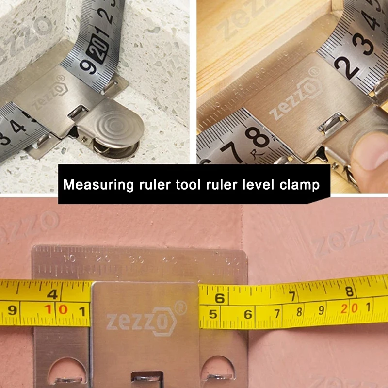 измерительные приборы Horizontal Clamp Tape Measure Locator Tool рулетка измерительная Locator Clamp Handheld Portable Tool