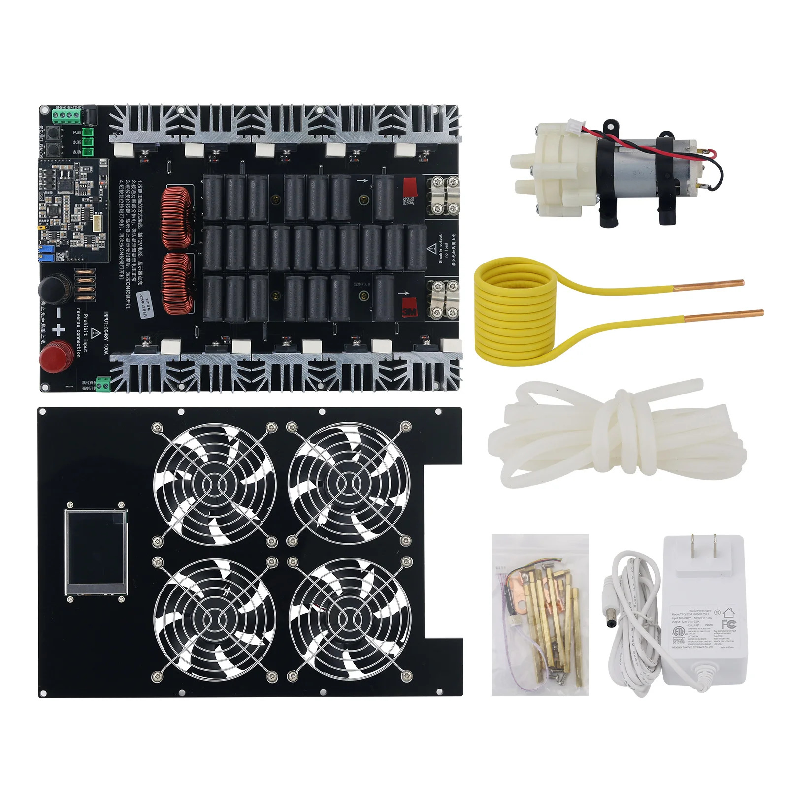 5KW/5000W Induction Heater Tool Motherboard Heating Coil with Water Pump High-Efficiency Heating Equipment