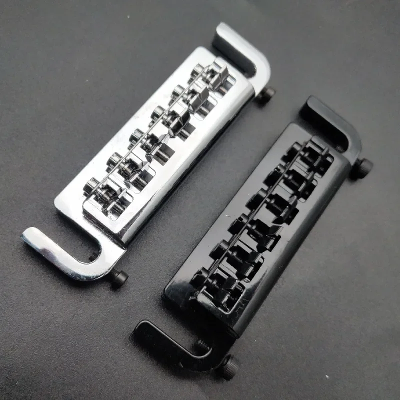 High Quality Zinc Alloy Wraparound Bridge for LP Electric Guitar Combo Bridge Tailpiece for Electric Guitar Black Chrome