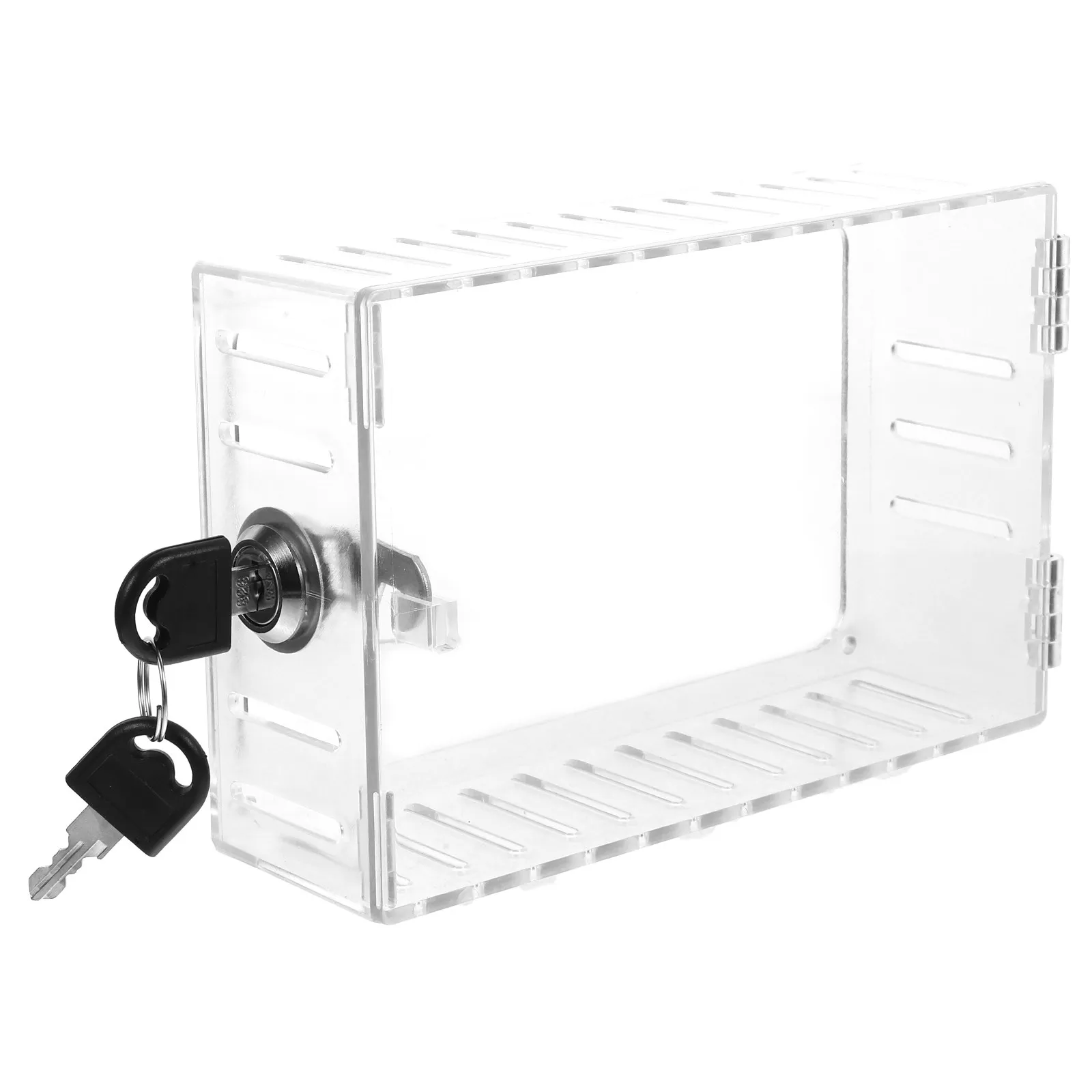 Thermostat Lock Box Clear Tamper Resistant Wall Guard with Key Lock for Standard HVAC Thermostats