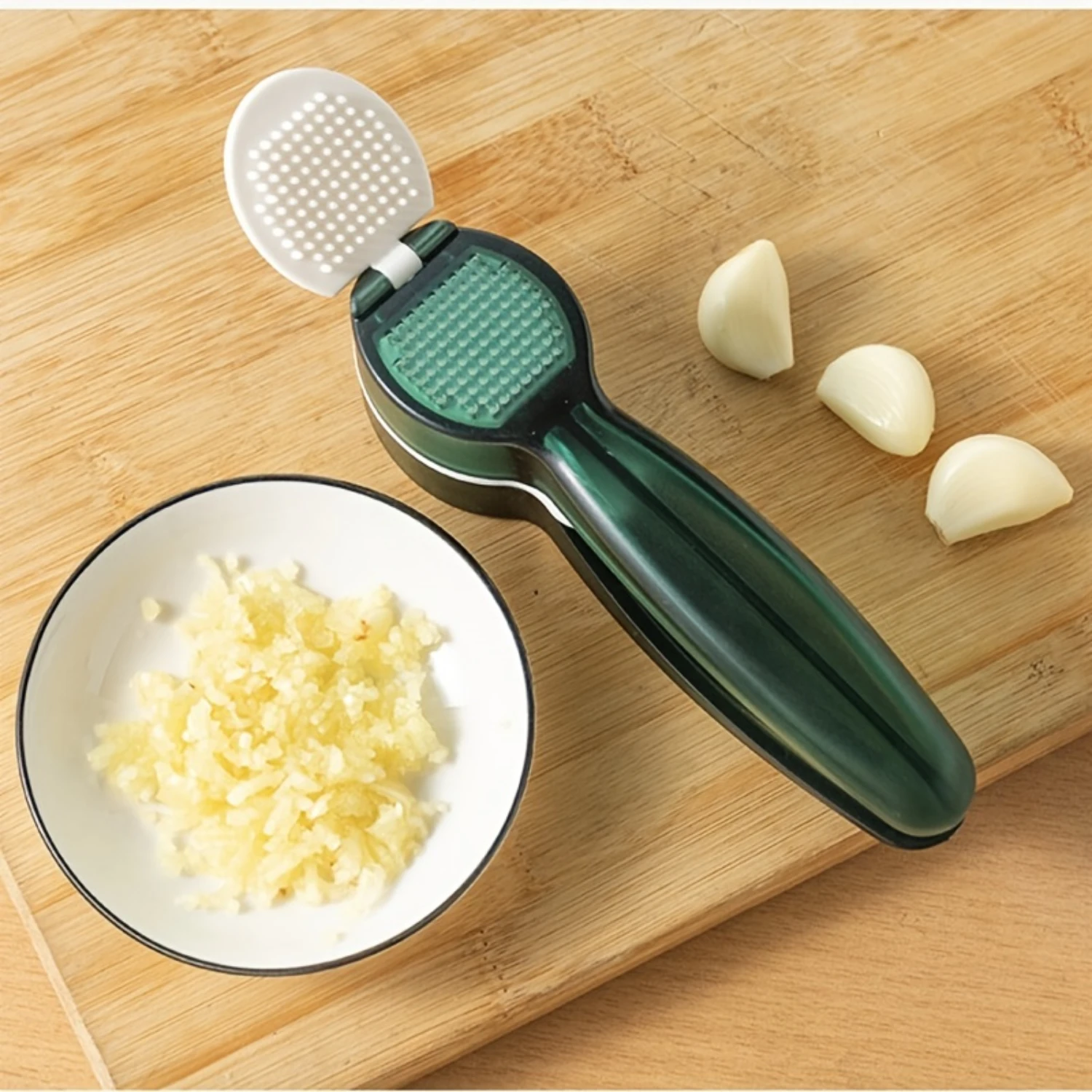 1pc, Garlic Press, Multifunctional Garlic Press, Garlic Mincer, Washable Garlic Crusher, Kitchen Garlic Chopper, Ginger Squeezer