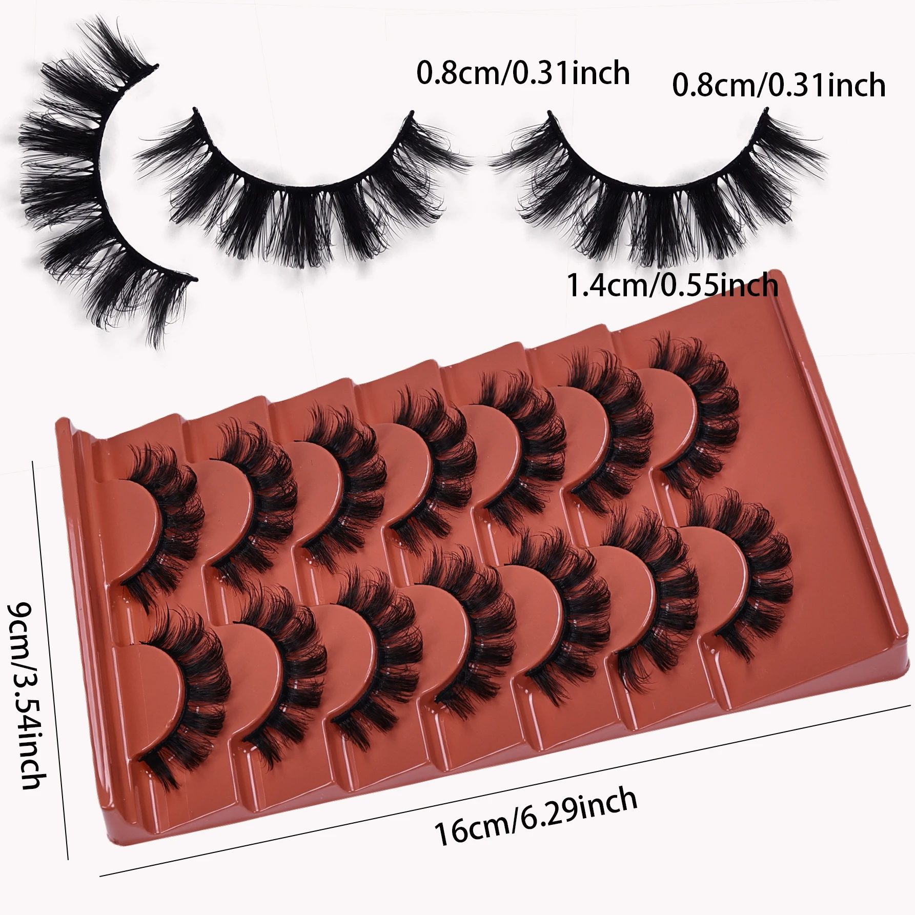 7 ペア 3D ふわふわつけまつげドラマチックなつけまつげ乱雑なつけまつげふわふわ厚いまつげ