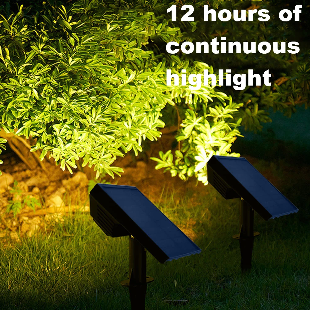 Solar Powered Outdoor Spot Lights, impermeável, luzes de paisagem para exterior, 28LED, 3 modos, crepúsculo ao amanhecer