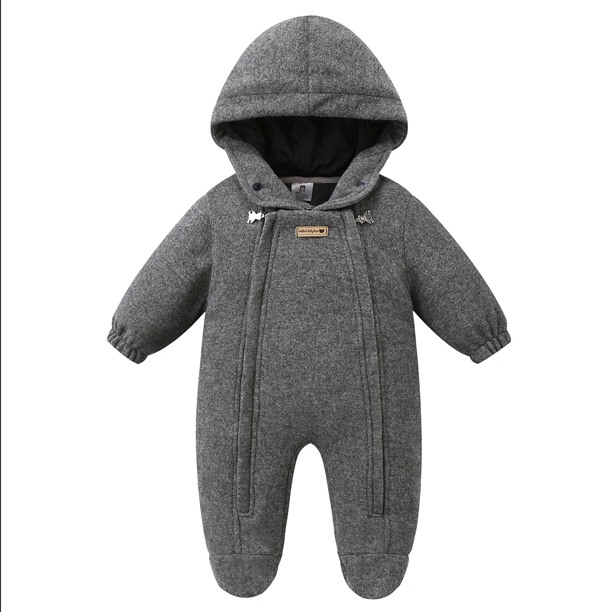 Ircomll New Winter Autumn Infant Newborn Rompers Composite Wool Inside Fleece Girls Boys Jumpsuit Kids Jacket Children Coat