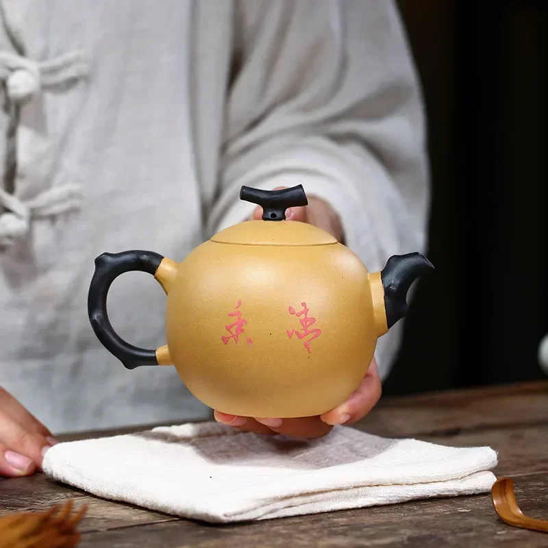 Authentic Yixing tea pot purple clay Plum Dragon Egg Teapot Ore beauty kettle Handmade Tea set Customized gifts 250ml