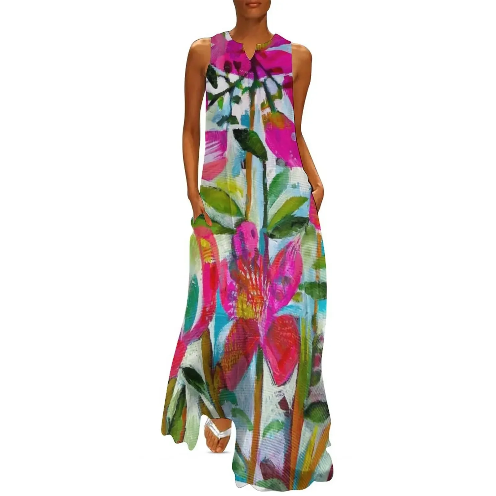 

Summer roses Long Dress luxury woman evening dress summer women's suit Bride dresses evening dress