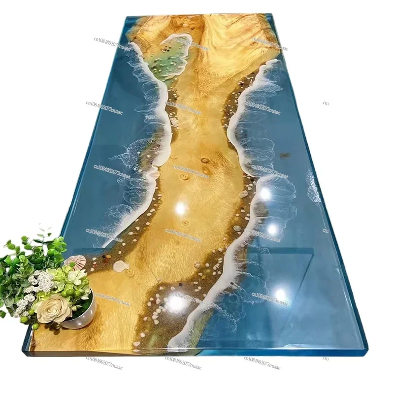 

Epoxy Resin, River , Coffee , Wooden Plank, Coffee, Solid Wood , Walnut Table, Log, Ocean Waves