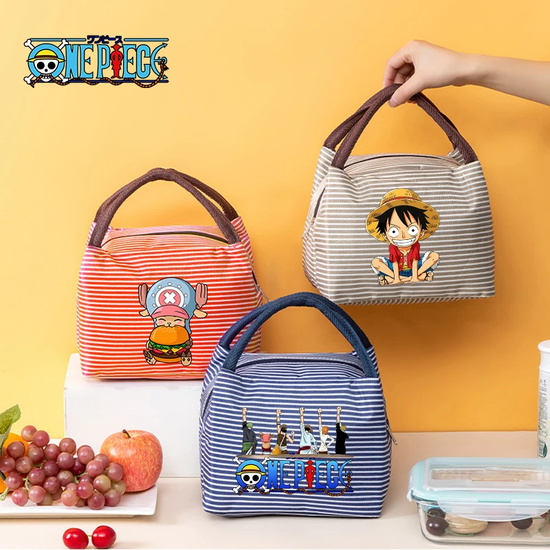 

Japanese Anime One Piece Lunch Bags Luffy Cartoon Figures Lunch Box Large Capacity Food Insulation Bag Trendy Picnic Bags Gift