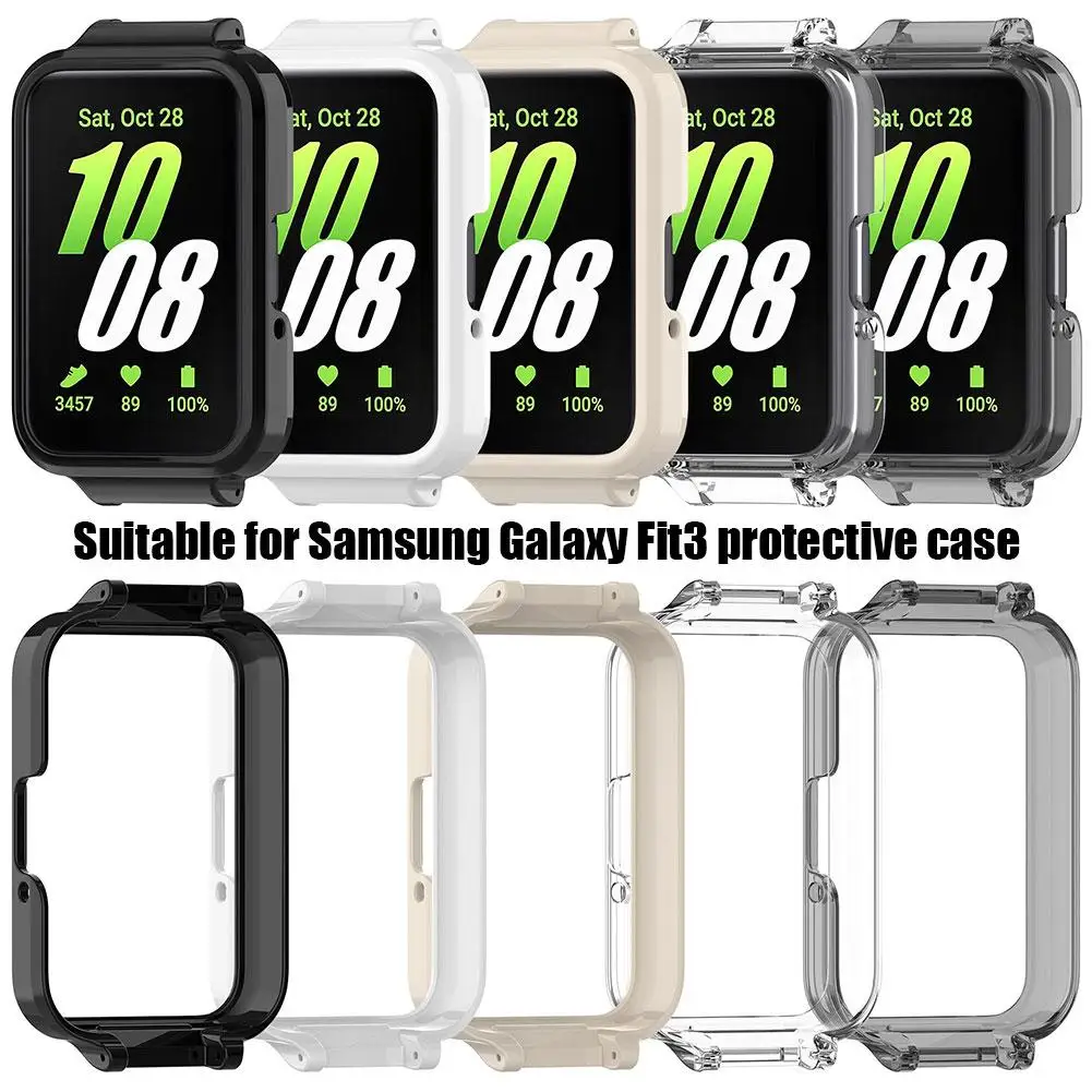 Protetor de tela de vidro para Samsung Galaxy Fit3, estojo protetor, capa protetora, acessórios Smartwatch